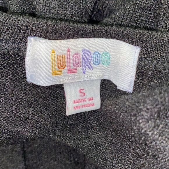 LuLaRoe Sarah Women Black Long Sleeve Open Front Duster Size S - Picture 9 of 10